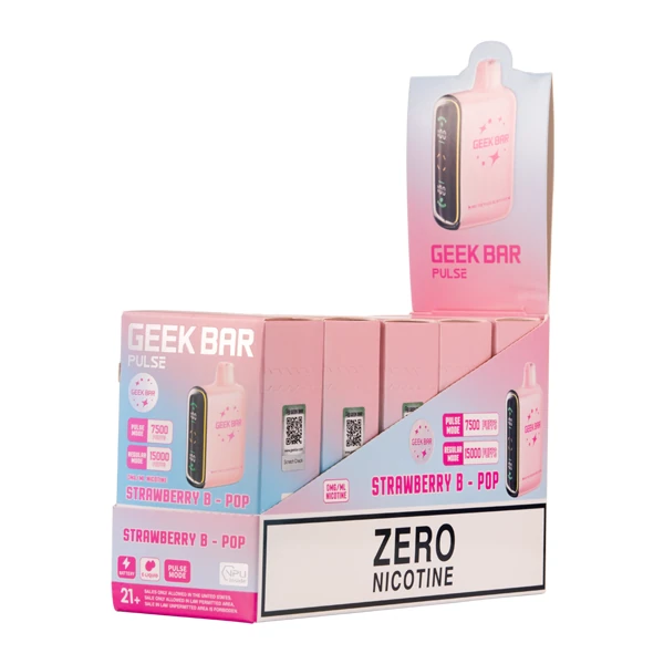Strawberry B-Pop Geek Bar Pulse (Nicotine-Free)