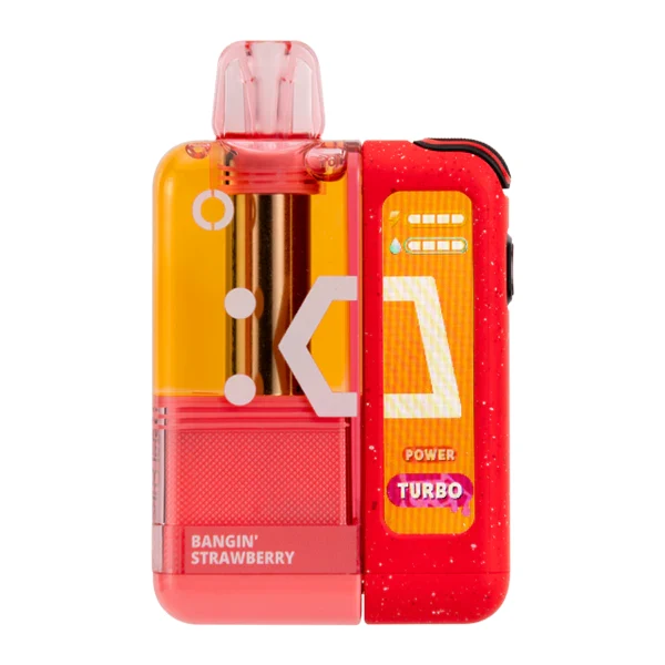 foger vape battery - Foger Bit 35K device showing digital display and dual-coil system