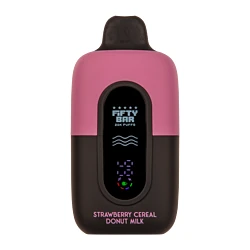 Product shot of FOGER BIT 35K devices in multiple flavors with charging cable visible, illustrating how to charge foger vape