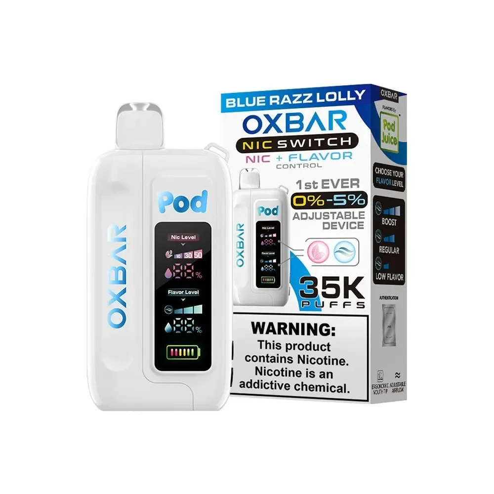 oxbar clear blue flavor OXBAR x Pod Juice NIC SWITCH 35K
