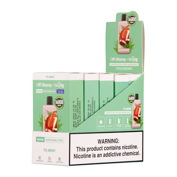 TX-Mint Off Stamp X Pod King SW16000 Disposable