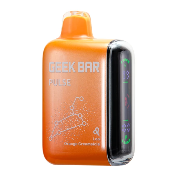 Orange cream vape Geek Bar Pulse device showing premium design